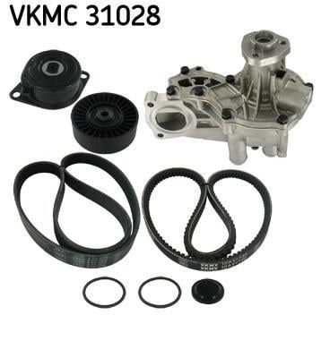 Bomba de agua + kit de correa poli V (Bomba de agua + kit correas de accesorios) SKF ref. VKMC 31028